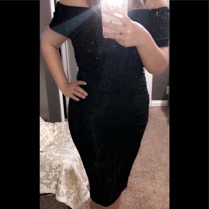 Black off the shoulder dress